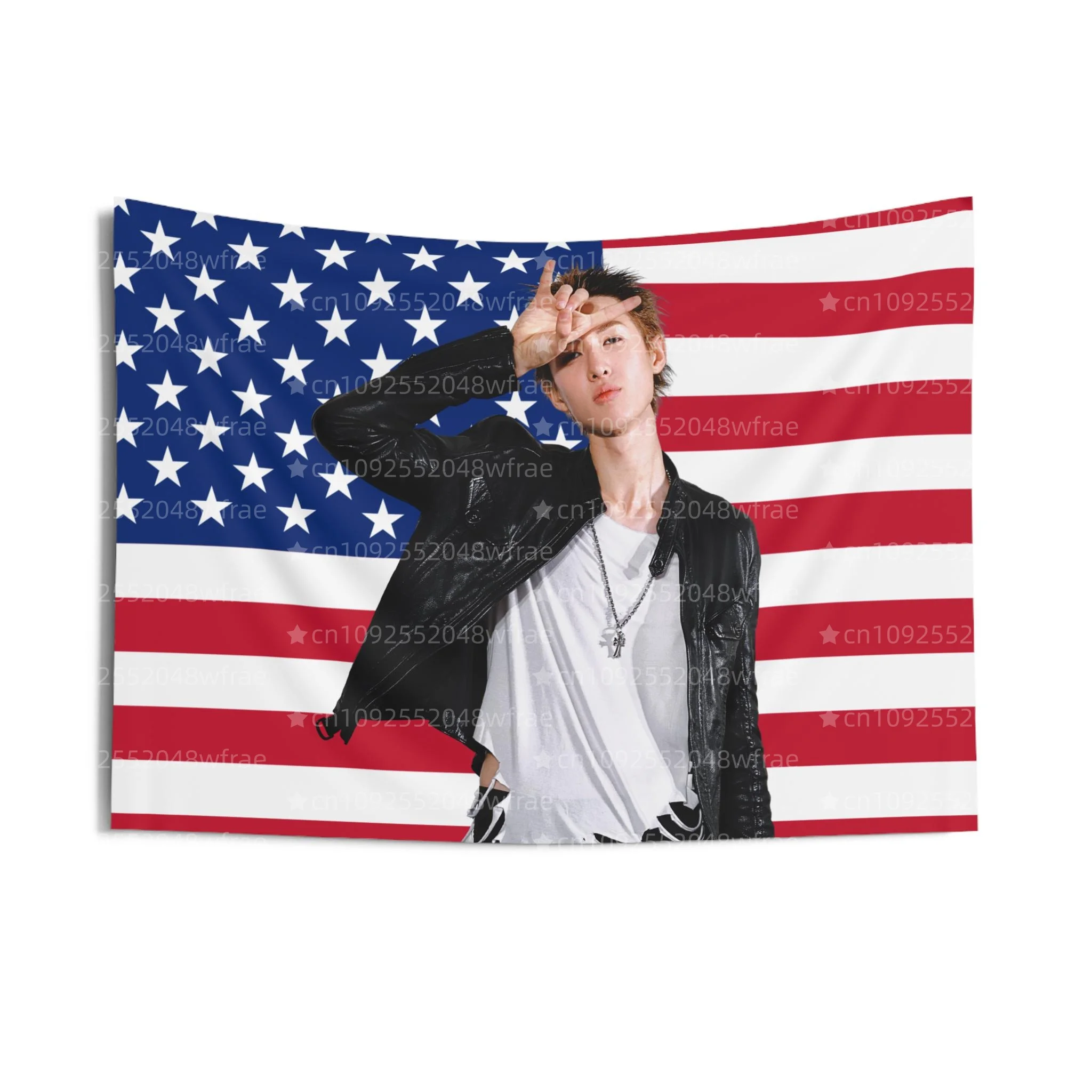 Tapiz de Pared con la Bandera Americana Rosa de Kpop Cortis Captain Martin, Decoración Única para el Hogar, Regalo para Amantes del Kpop, Regalo para Fanáticos de la Música Pop Coreana
