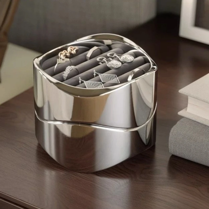 Luxury Jewelry Box Multiple Layers Jeweler Storage Boxes Ring Earring Organizer Box Necklace Display Case Holiday Gift for Women