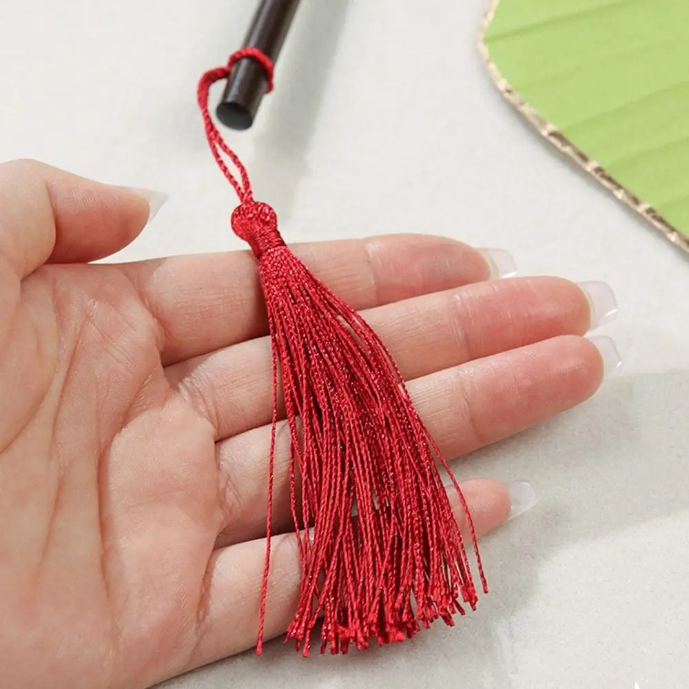 Portable Bamboo Blank Paper Fan Decorative Chinese Style Handheld Fan with Tassel Group Fan For Indoor