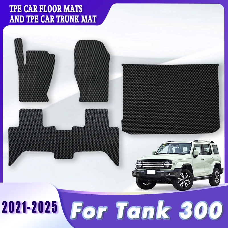 

TPE Car Floor Mats Trunk Carpets For Tank 300 2021 2022 2023 2024 2025 Auto Accessories Automobiles Waterproof Foot Covers Rugs