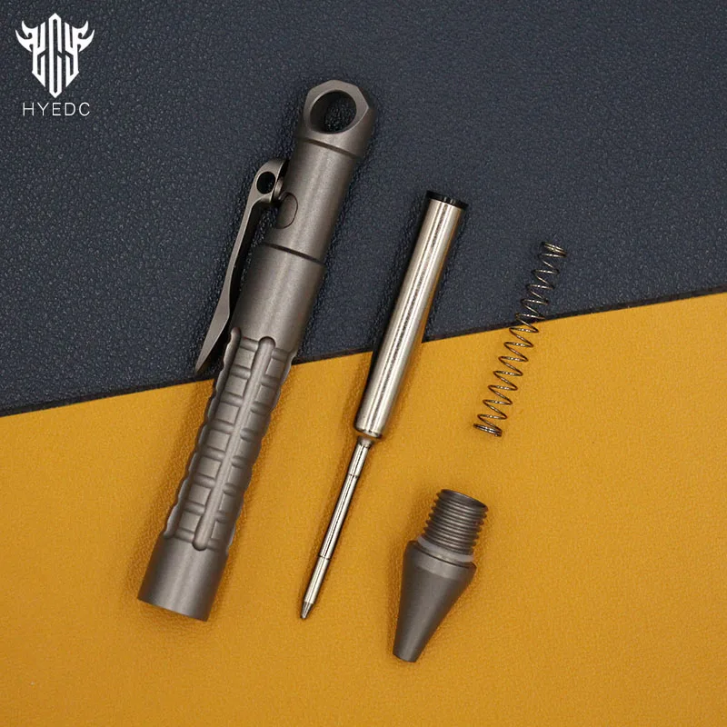 Imagem -05 - Titanium Alloy Tactical Pen Negócios Bolt Pen Metal Imprensa Simples Portátil Outdoor Multi Função Pen Edc