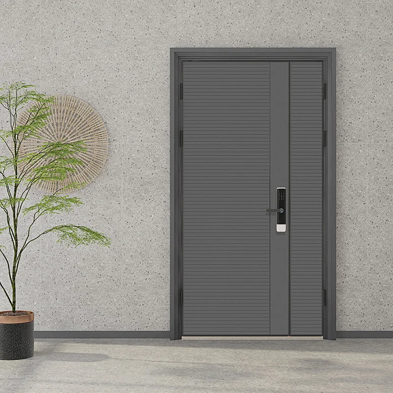 Modern Steel Security Door Hot Sale Anti-Theft Main Entrance for House Finished Surface and Custom Options for Entry