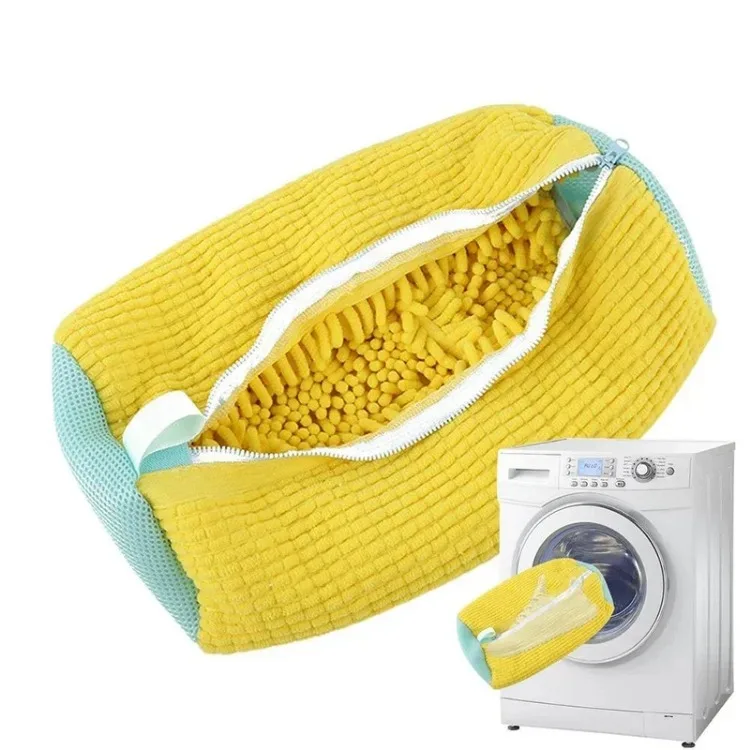 Wasch schuhe Tasche Baumwolle Wäsche netz flauschige Fasern entfernen leicht Schmutz Wasch beutel Anti-Verformung Schuhe Kleidung Veranstalter – Detail 6