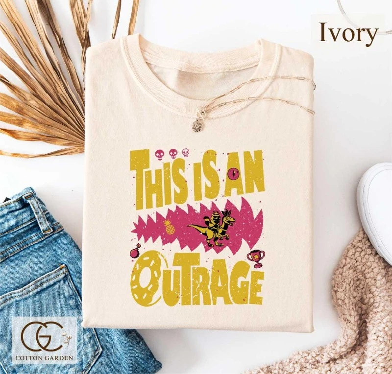 his Is An Outrage Shirt, Princess Donut And Mongo T-shirt, Dungeon Crawler Carl Top, Sci Fi Fantasy Tee, Bookish Fan Merch
