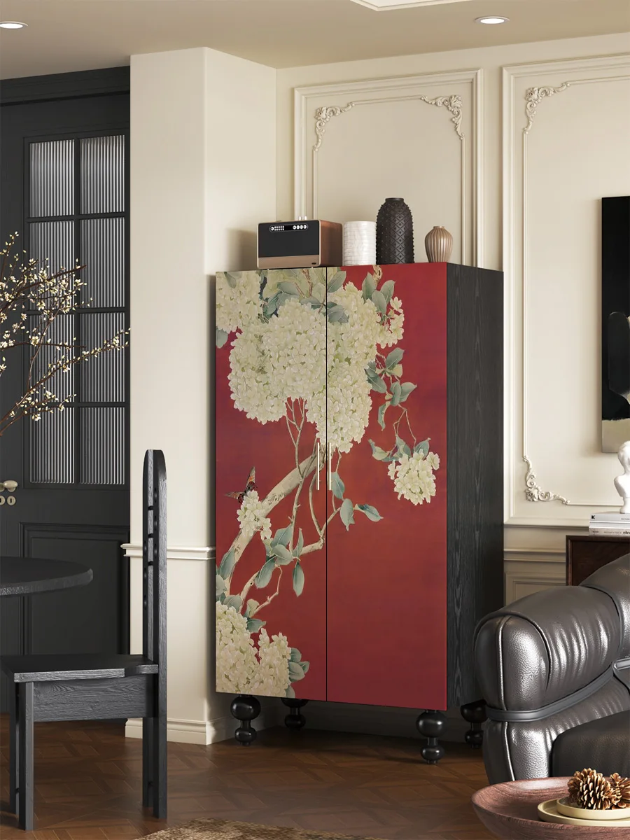 

Chinese bedroom wardrobe household solid wood storage cabinet