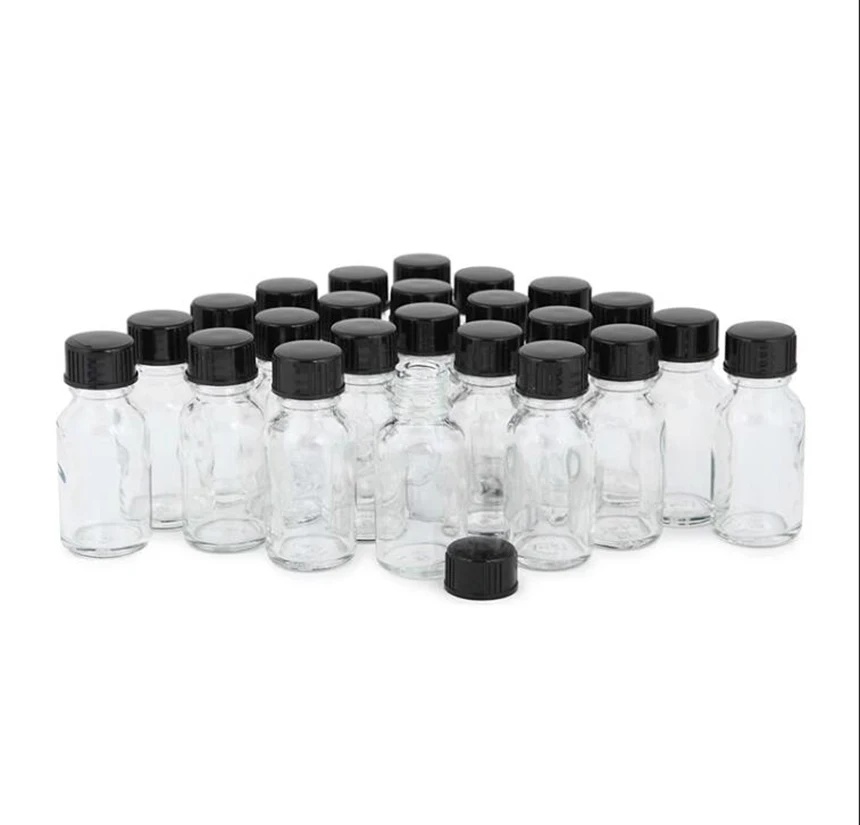 

24pcs/Lot Serum Bottle 15ml Glass Essential Oil bottle 15cc Cosmetic Container For Liquid Toner Perfume