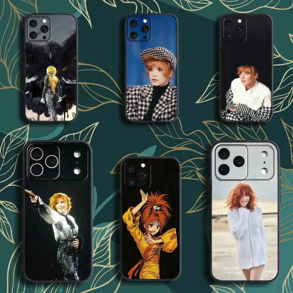 

Mylene F-Farmer-es Phone Case For iPhone 17,16,15,14,13,12,Pro,Max,Plus,E,SE4,Air,Mini Black Soft Box