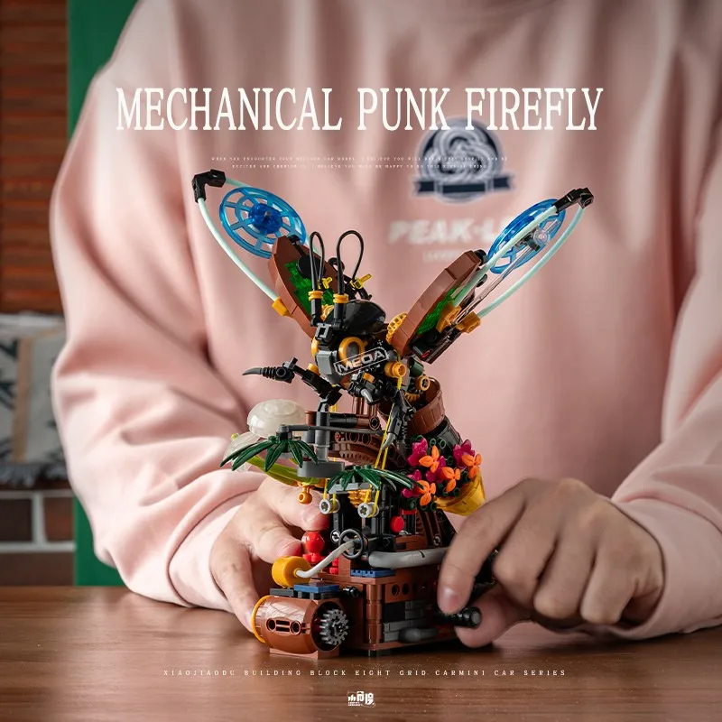 535 sztuk Punk mechaniczny zestaw do budowania Firefly DIY ważka Steampunk Model dla nastolatków dorosłych z kolorowym podręcznikiem pomysł na prezent świąteczny