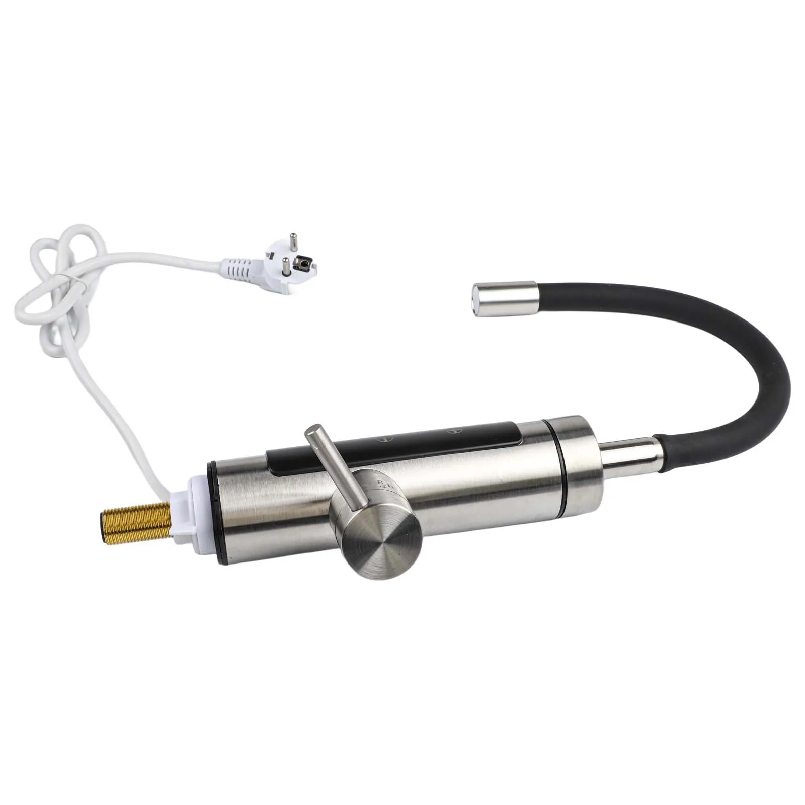 Adjustable temperature stainless steel electric tap with display and 360 swivel spout for and bathroom use Adjustable