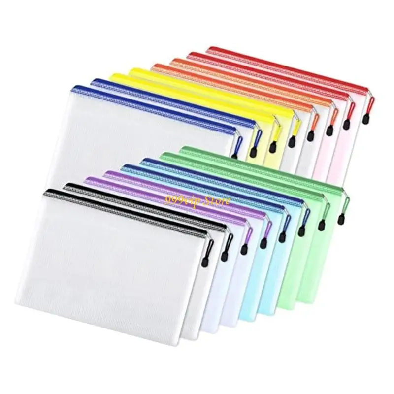 

C90C Letter Size Document Wallet Zippered Closure File Folder Bag For School Office