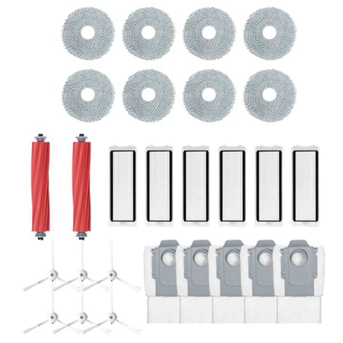 For Q / P10 Robot Vacuum Cleaner Replacement Parts Main Brush Side Hepa Filter Mop Cloth Dust Bag