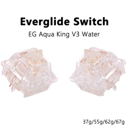 Everglide EG Aqua King V3 Water King Linear Switch 5pin RGB 37g 55g 62g 67g MX Switches For Mechanical Keyboard Clear Body GMK67
