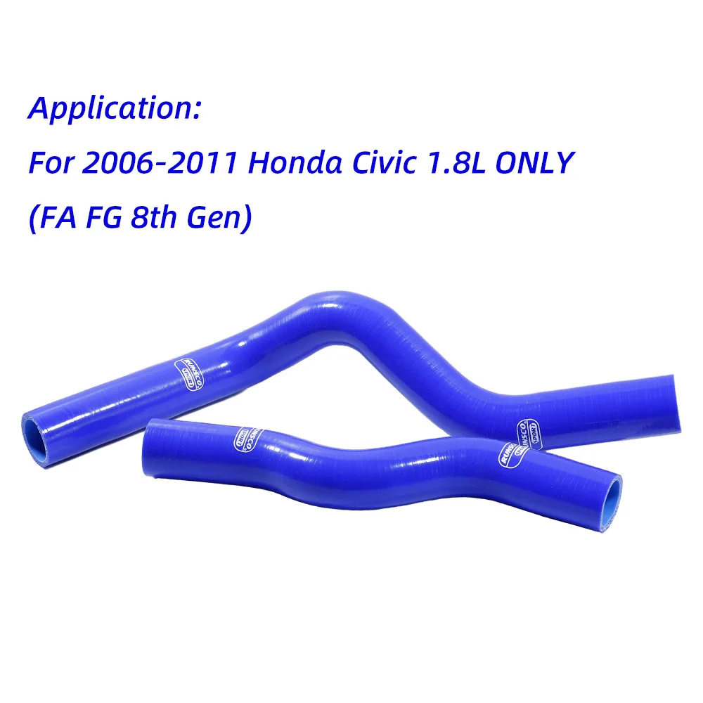 Silicone Coolant Radiator Hose Kit For Honda 06-11 Civic R18A1 R16 R18  Upper and lower Pipe