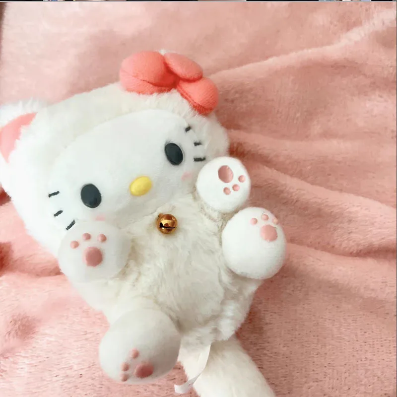 Porte-clés pendentif chat chat à longue queue, sac à dos de poupée, ornement suspendu en peluche, accessoire mignon, cadeau