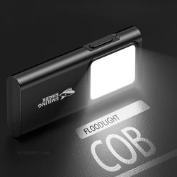 New SMILING SHARK TIP065 Mini Rechargeable Worklight COB Floodlight Pocket Flashlight with Clip Design Outdoor Camping Lamp Tool
