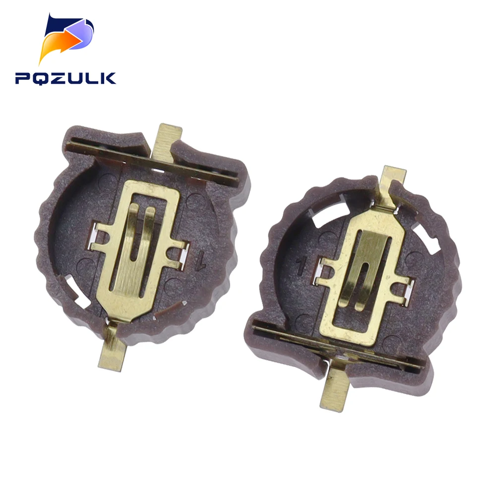10PCS BS-1220-2 CR1220 CR1225 3V Button Battery Holder SMD Package Gold Plating