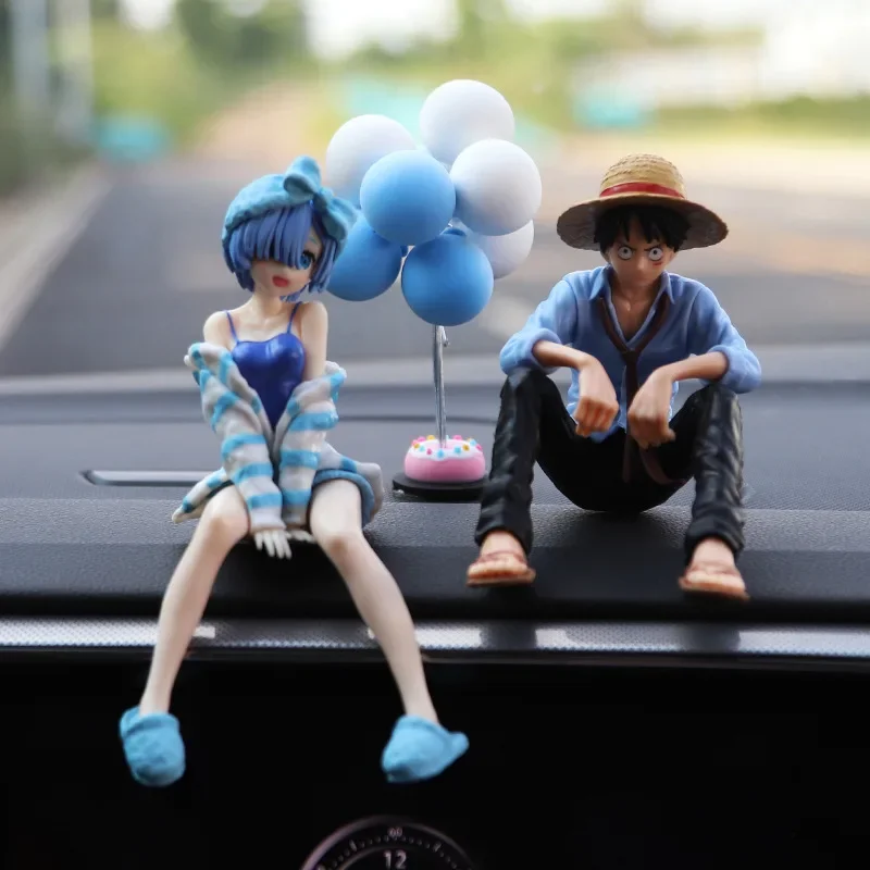 Car Interior Dashboard Decor Anime Rem Lori Girl Center Console Auto Creativity Accessories Cute Model basketball Ornament