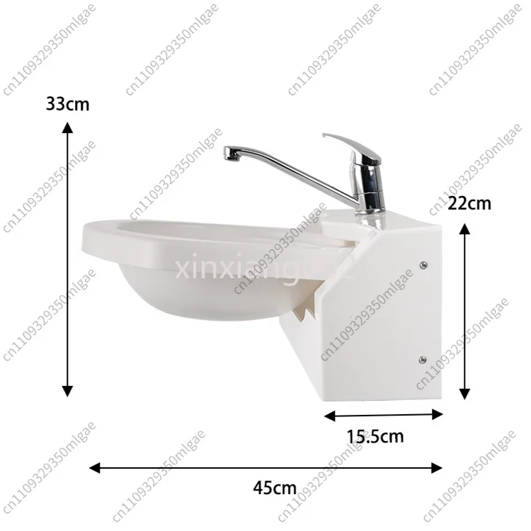 RV Folding Sink, Acrylic Wash Basin for Transit/V80/Iveco Camper Van Conversion, Wall-Mounted Hand Wash Basin