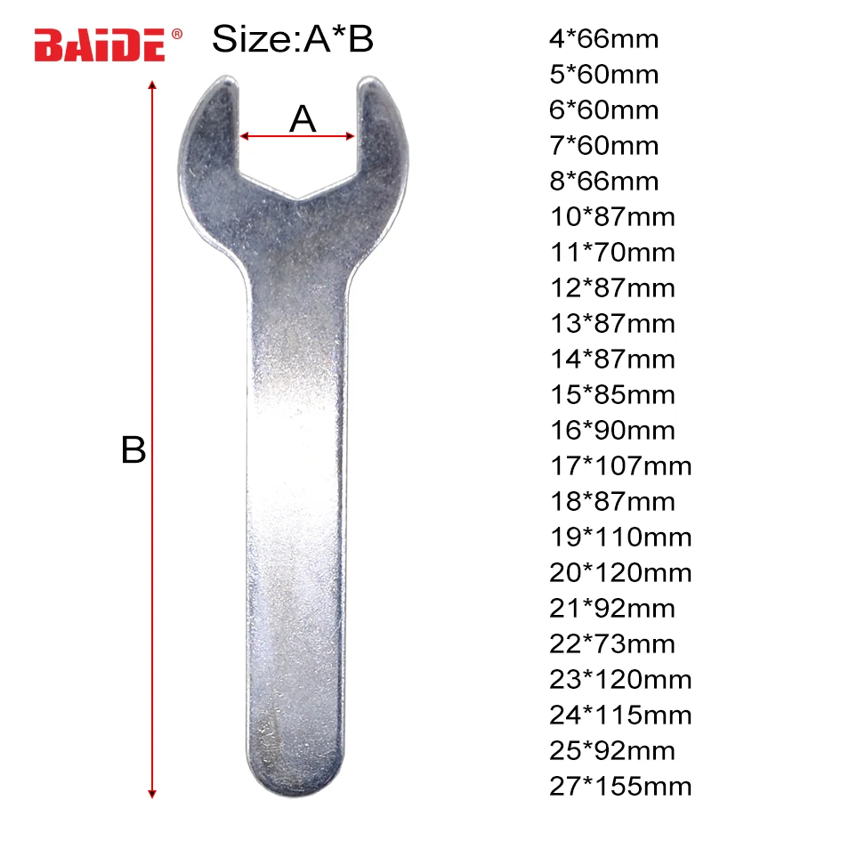 Flat Head Screw Single Open Ended Wrench Rotary Repair Tool Nut Spanner 500pcs/lot