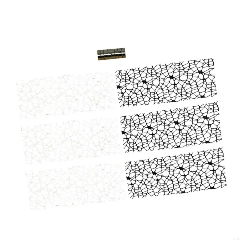 6PCS Springende Spinnen Lebensraum Zubehör Magnetische Spinnen Web Dekorationen für Spinnen Klettern und Verstecken B03E – Detail 5
