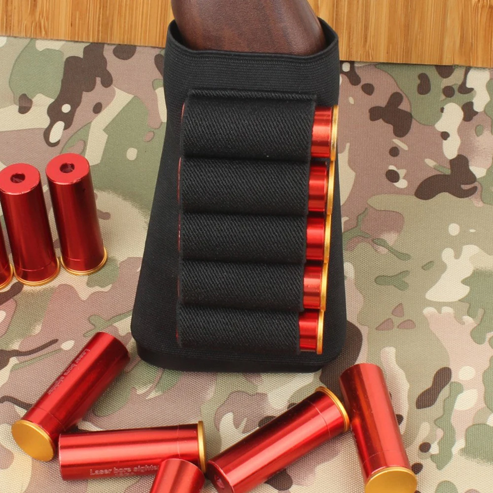 5/8/9/14 Rounds Shotgun Buttstock Ammo Pouch Shell Holder Bullet Cartridge Bandolier Carrier Gun Accessory Hunting Tactical Gear