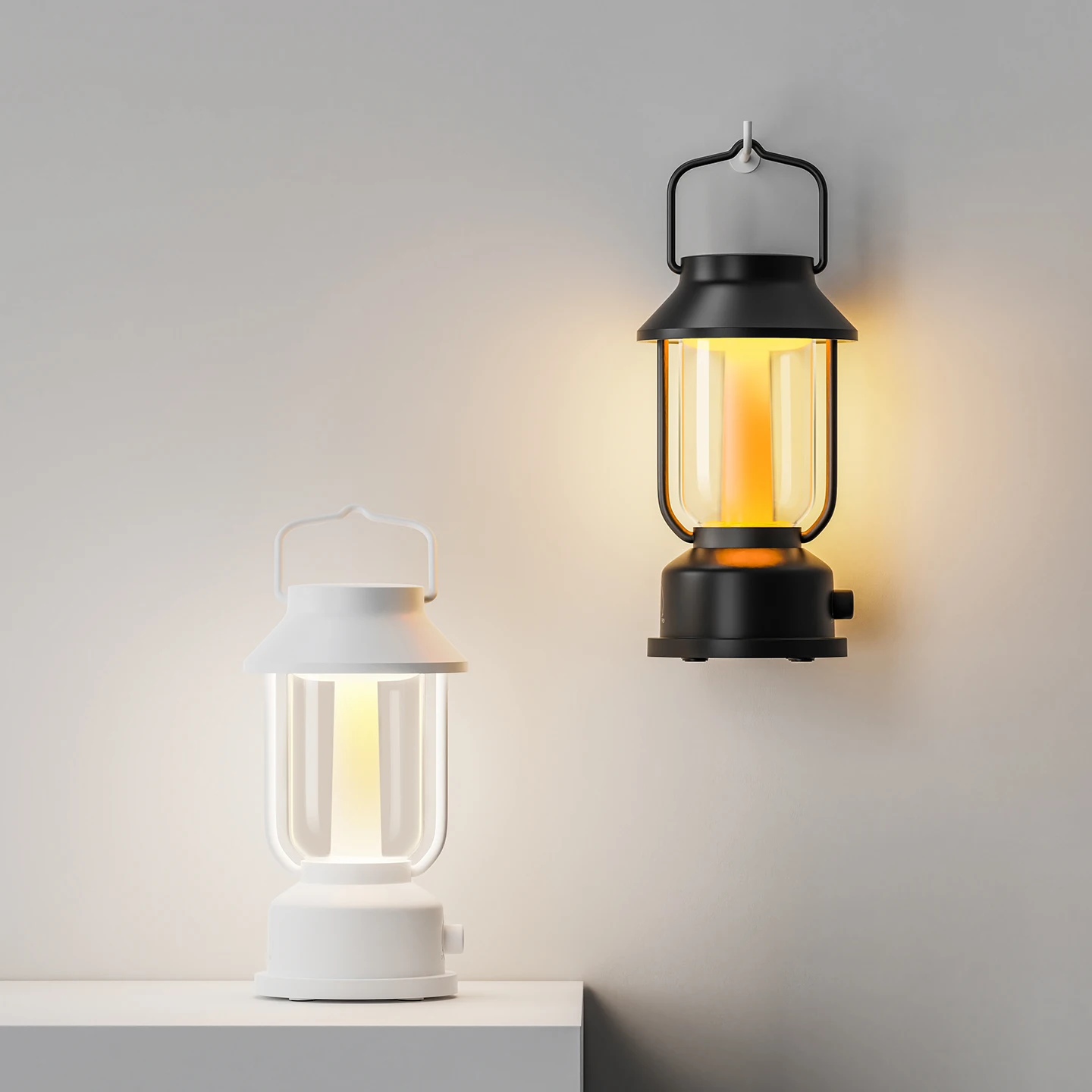 مصباح الكيروسين القديم ذو 3 أوضاع، شمعة/قمر/RGB. مكتب قابل للتحويل والتعليق، ضوء خافت وقابل لإعادة الشحن لغرفة النوم/المقهى/التخييم