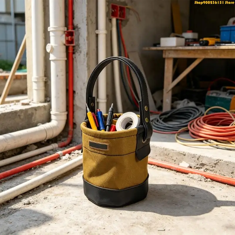 Multifunctional Tool Bag Electrician Thickened Carpentry Tool Bag Large Maintenance Storage Bag Heavy Duty Bucket G92C