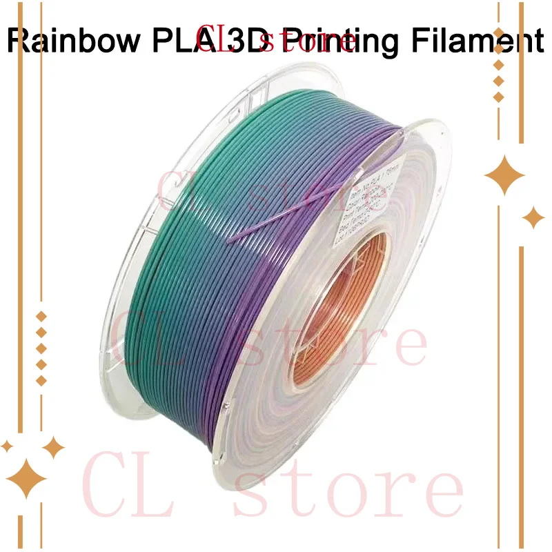 

PLA Нить для 3D-печати Радужный градиент цвета Материал нити для 3D-принтера 1,75 мм
