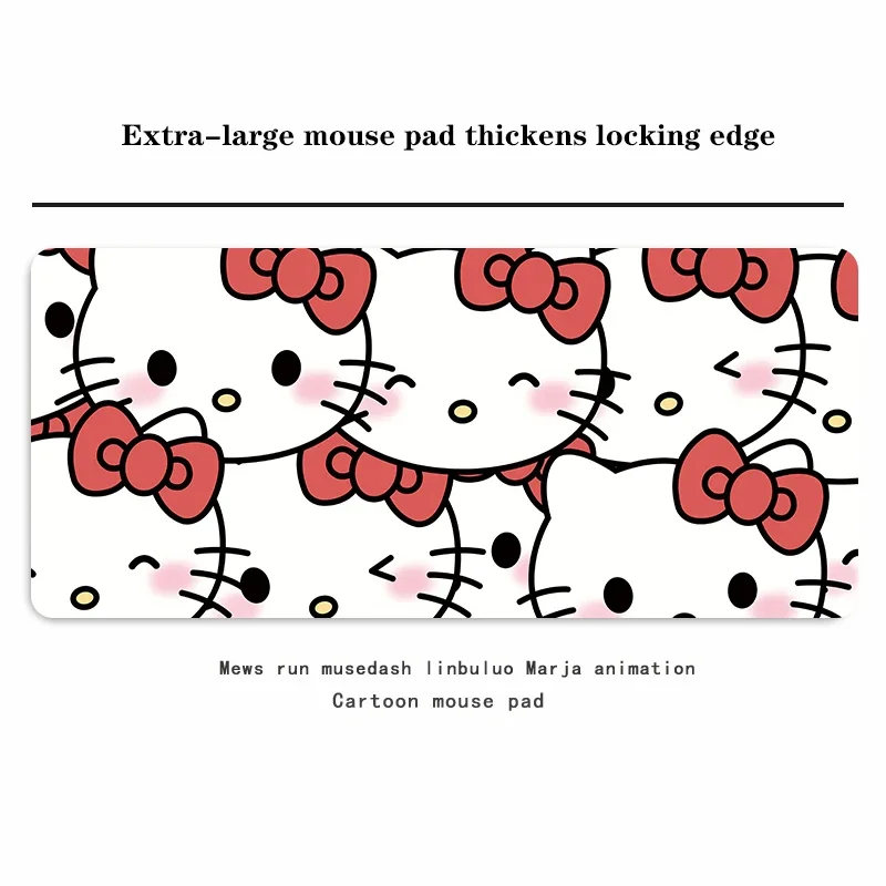 

Kawaii Hello Kitty Mouse Pad Large Cute Cartoon Pink Mousepads Non-slip Durable Keyboard Mouse Pad for Office Computer Desk Pad