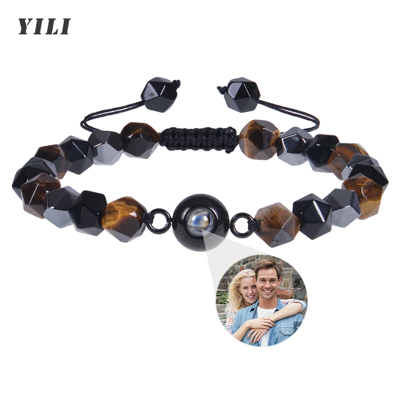 

Personalized Photo Bracelet for Men Boys Custom Picture Bracelets Triple Protection Bracelet Customized Birthday Memorial Gift