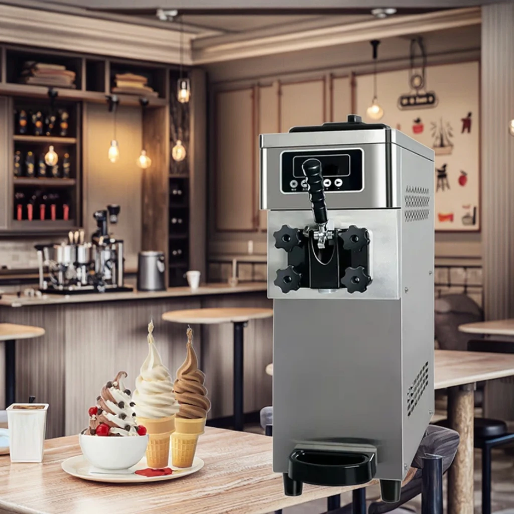 

Профессиональная коммерческая машина для производства мягкого мороженого, новый сорт для кофейни, эксперимент сырой фруктов