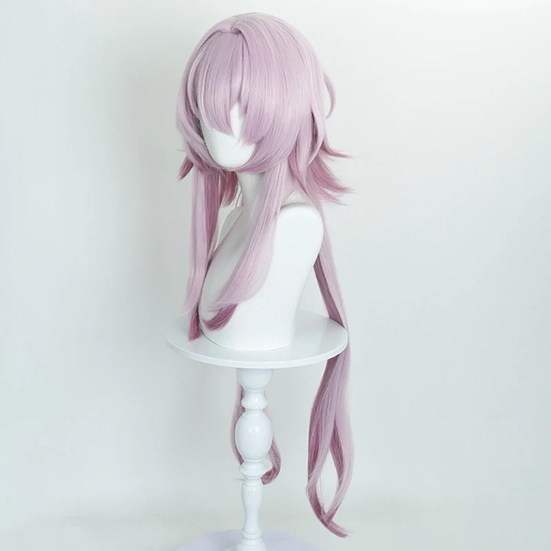 Juego Honkai Star Rail 7 de marzo Cosplay peluca mujer Lolita Rosa púrpura gradiente pelo largo resistente al calor peluca sintética Halloween