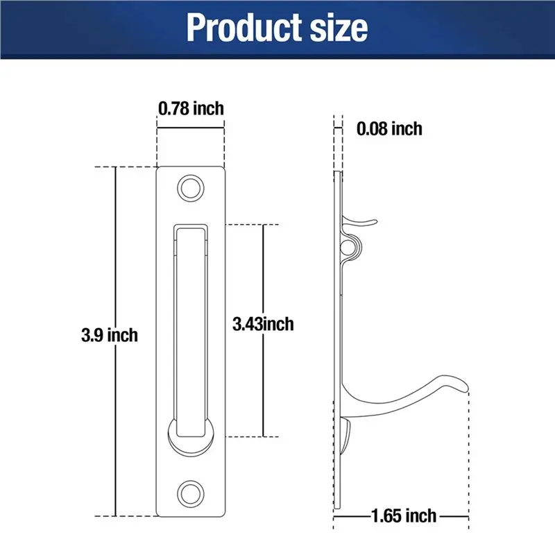PERFECT MODERN 10 Pack Pocket Door Pull Solid Pocket Door Flush Edge Pull Pocket Door Handles In Matte Black