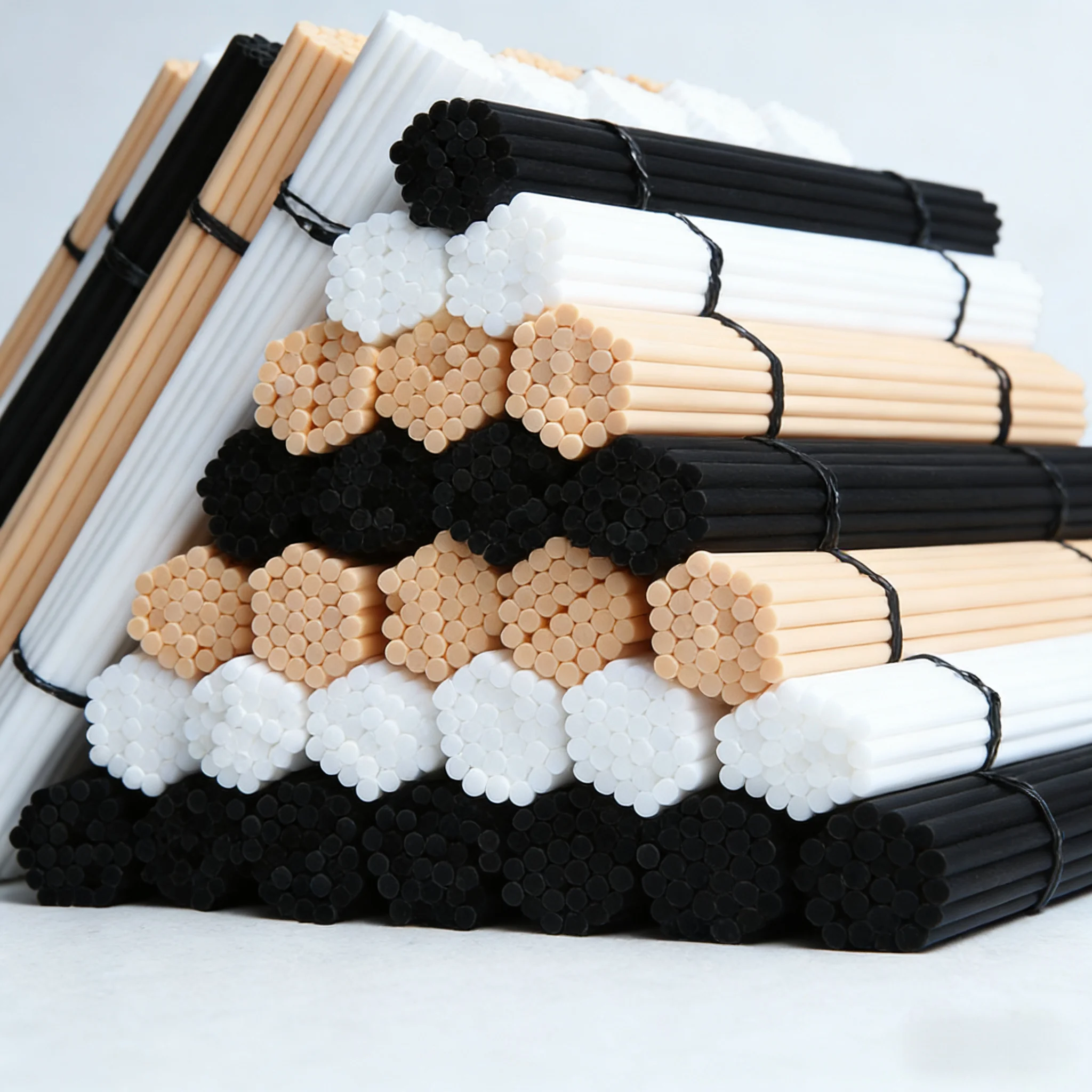 100Pcs 3mm*240mm Diffuser Sticks, Three Colors: Wood, Black, White, Diffuser Sticks, Flameless Fragrance