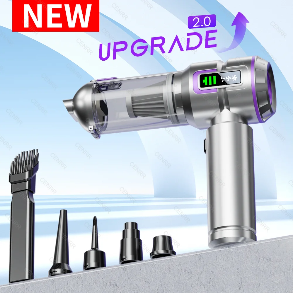 مكنسة كهربائية للسيارة 998000PA مكنسة كهربائية صغيرة محمولة قوية للسيارة للمنزل ومنفاخ محمول باليد ومنظف السيارة