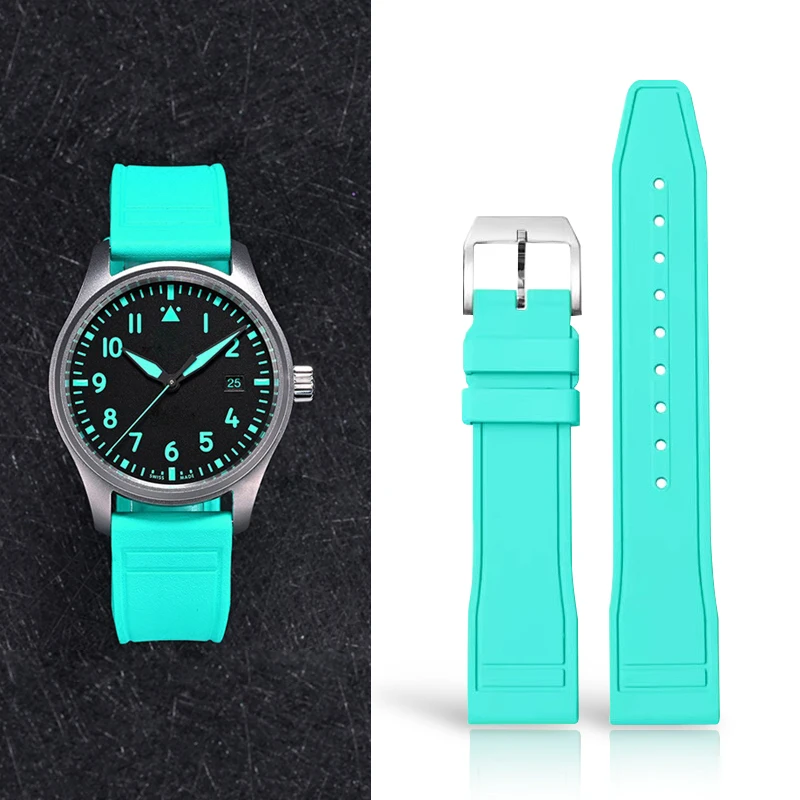 Correa de goma para reloj IWC Pilot, correa del Principito Portugués 20 21 22, accesorios para reloj, pulsera de liberación rápida para hombres y mujeres