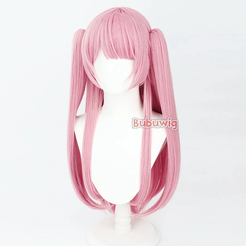 Bubuwig Synthetisch Haar Rosemi Lovelock Cosplay Pruiken Virtuele YouTuber Rosemi Lovelock 75 cm Lange Roze Paardenstaart Pruik Hittebestendige