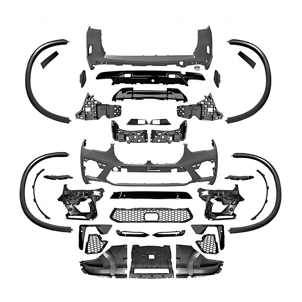 

Полный комплект кузова для BMW G05 X5 19-23, изменение на F95 X5M, стиль переднего и заднего бампера, боковые юбки, расширения крыльев