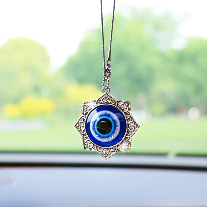 Kreativer Blauer Augen-Autoanhänger, Modischer Teufelsauge-Spiegelanhänger für den Autoinnenraum – Detail 8