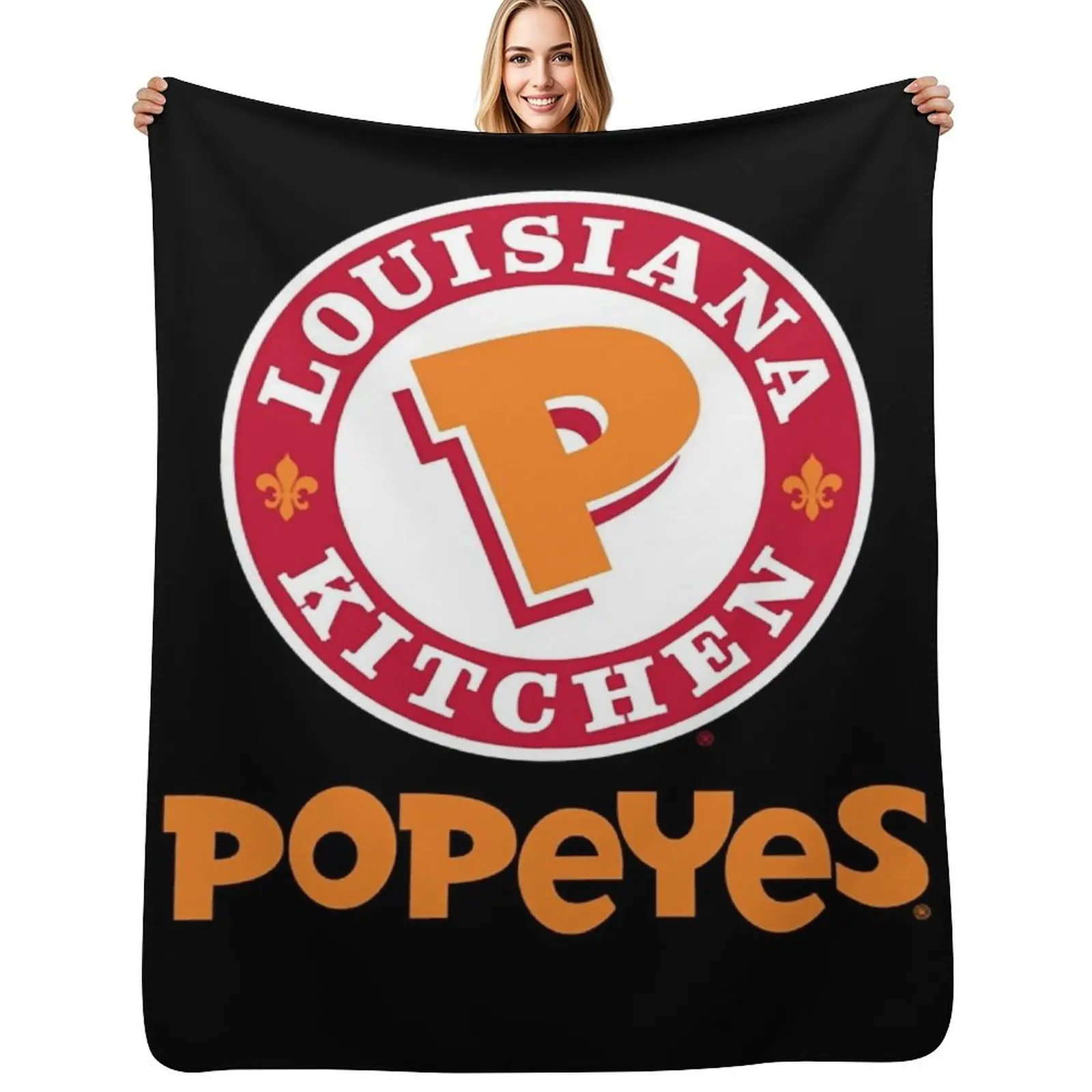 

Popeyes Logo Classic Throw Blanket Luxurious Soft Blanket Holiday Gift for Family