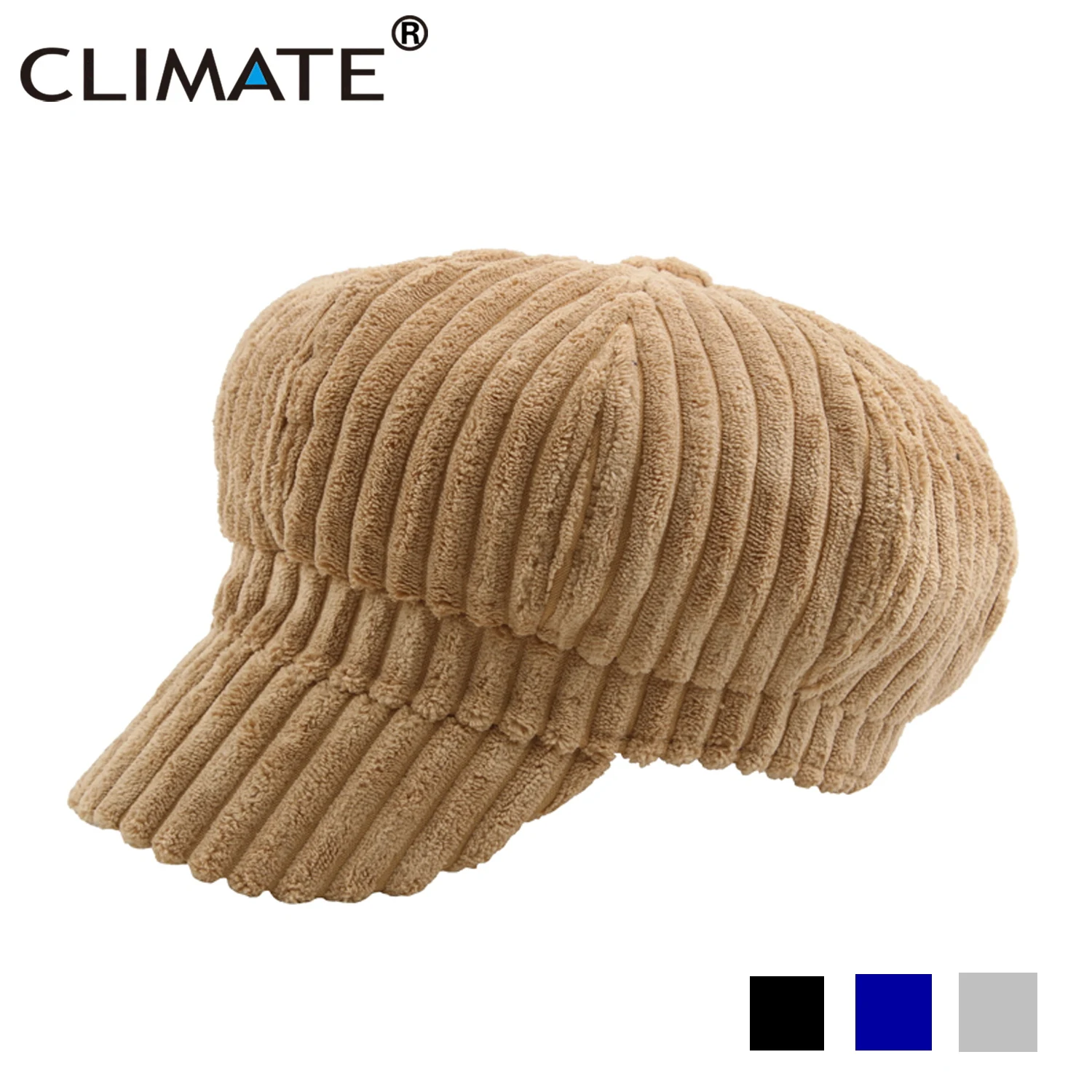 Clima New Winter Women Hat cappello ottagonale berretto di lana in poliestere Warm Fashion Solid Newsboys Hat for Girl Women autunno Warm Hats