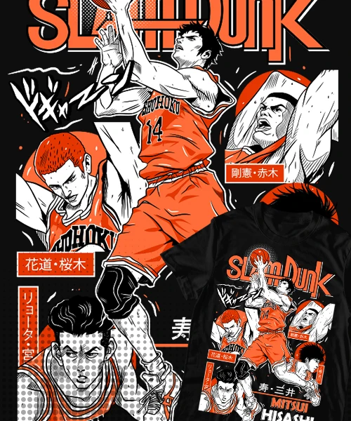 

Anime T Shirt Japanese unisex Slam Dunk Hisashi Mitsui