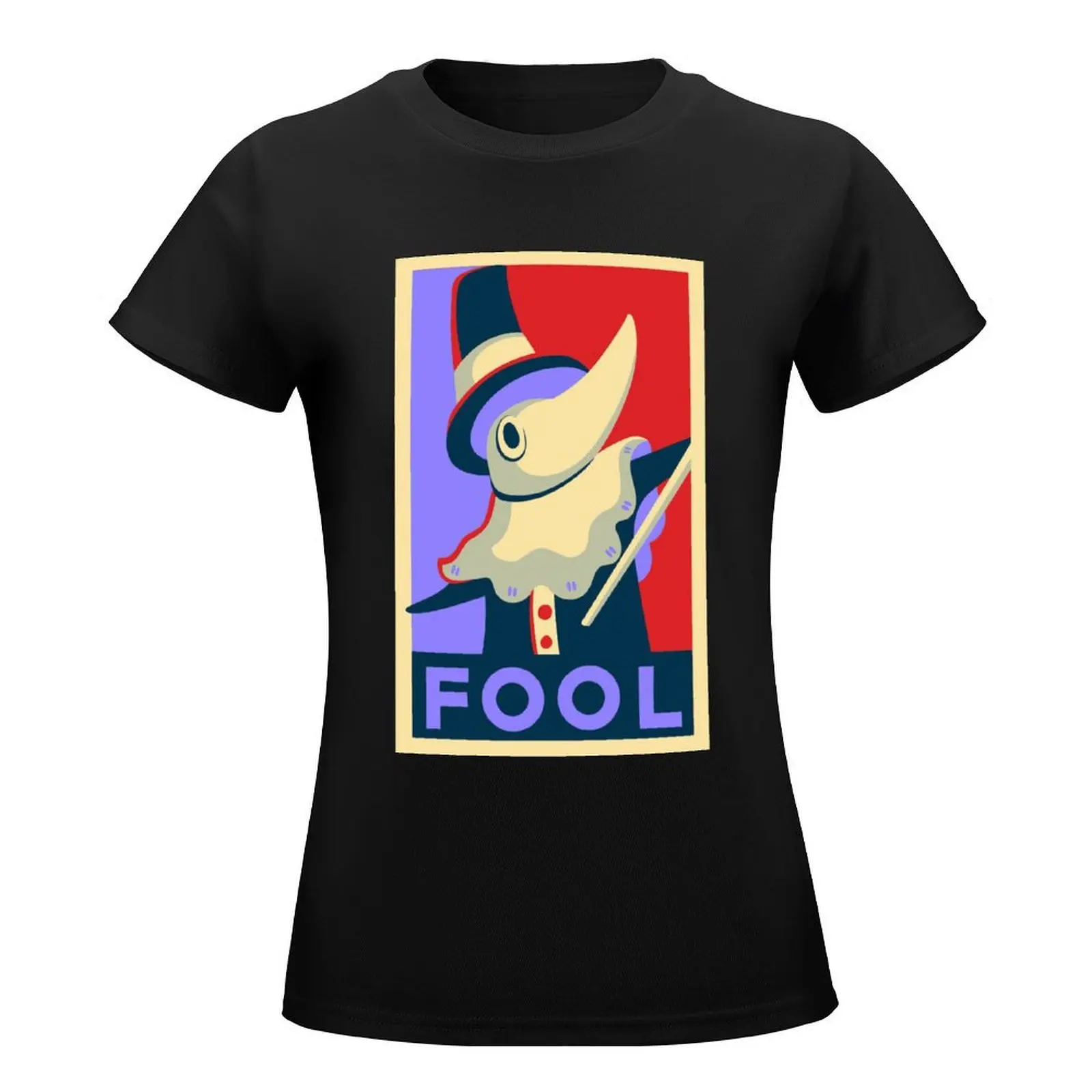 Excalibur FOOL Propaganda T-Shirt summer top Blouse woman t shirt