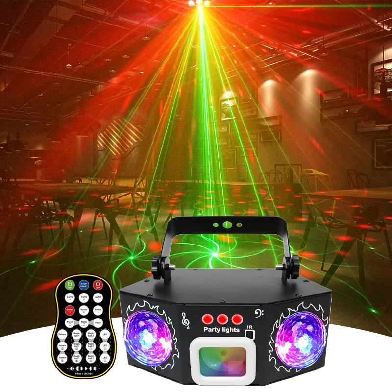 

LED Party Light DJ Disco DMX Laser Projector Lights Stage Strobe Lamp Remote Control Christmas Wedding Home Club Decoration