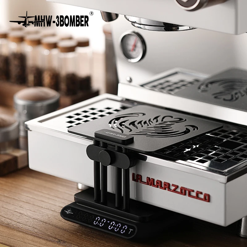 

MHW-3BOMBER Official Espresso Coffee Weighing Rack Aluminium Alloy Art Stand with Non-slip Base Electronic Scale Station