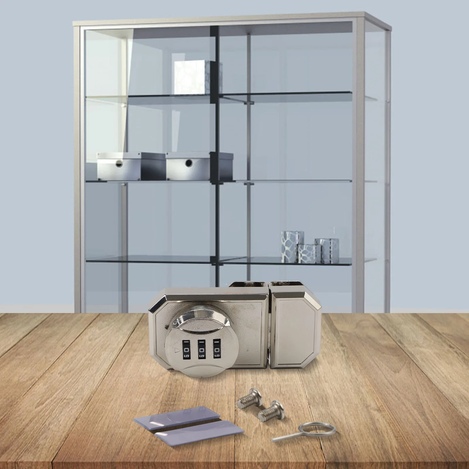 

Stylish Combination Lock Glass Combination Lock Home Security 3-8mm Thickness Punch-free Lock Adjustable Thickness Lock