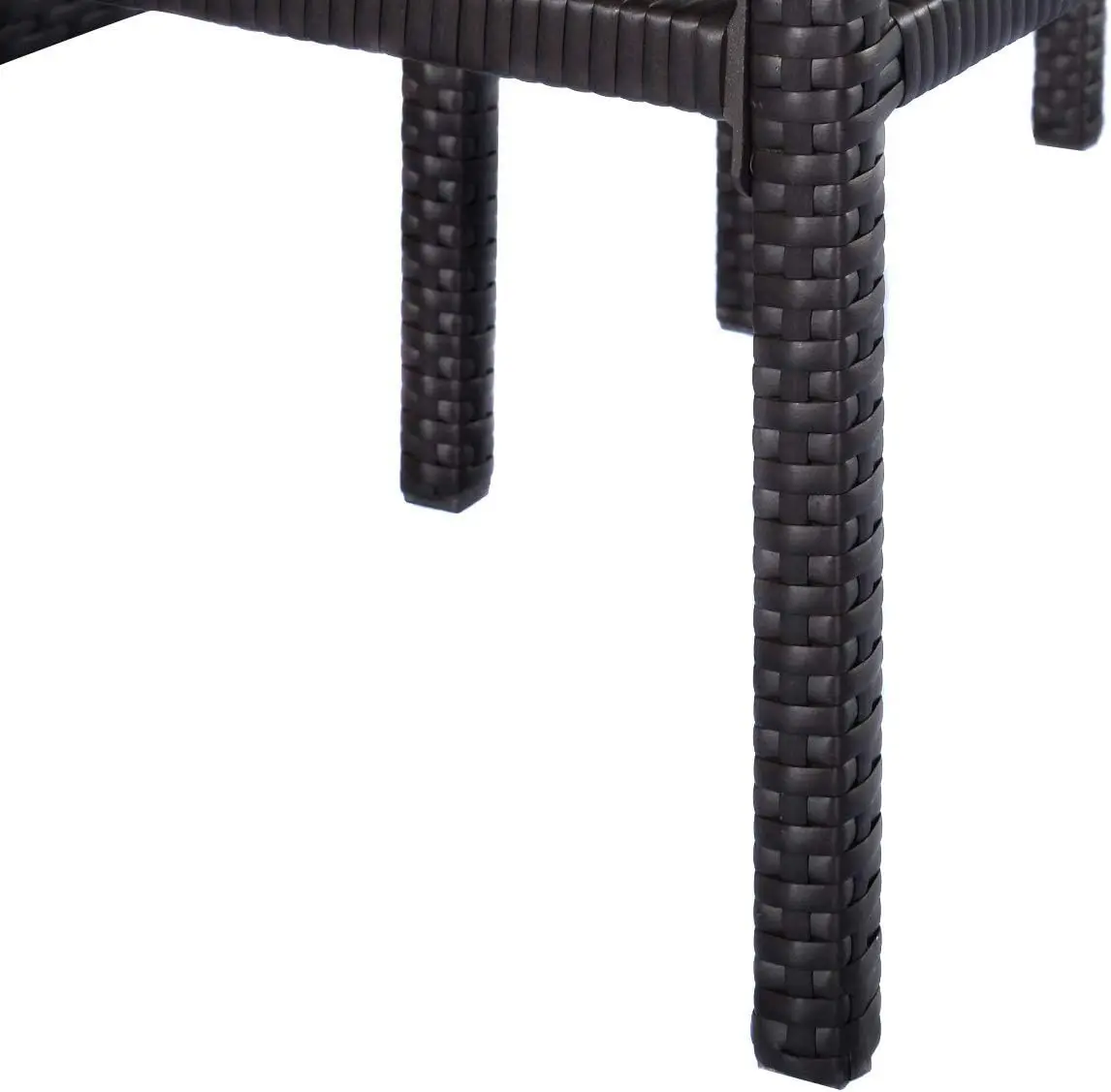 Outdoor Rattan Wicker Bar Set, Mesa do pátio e 2 fezes Móveis, Mix Brown, 3pcs