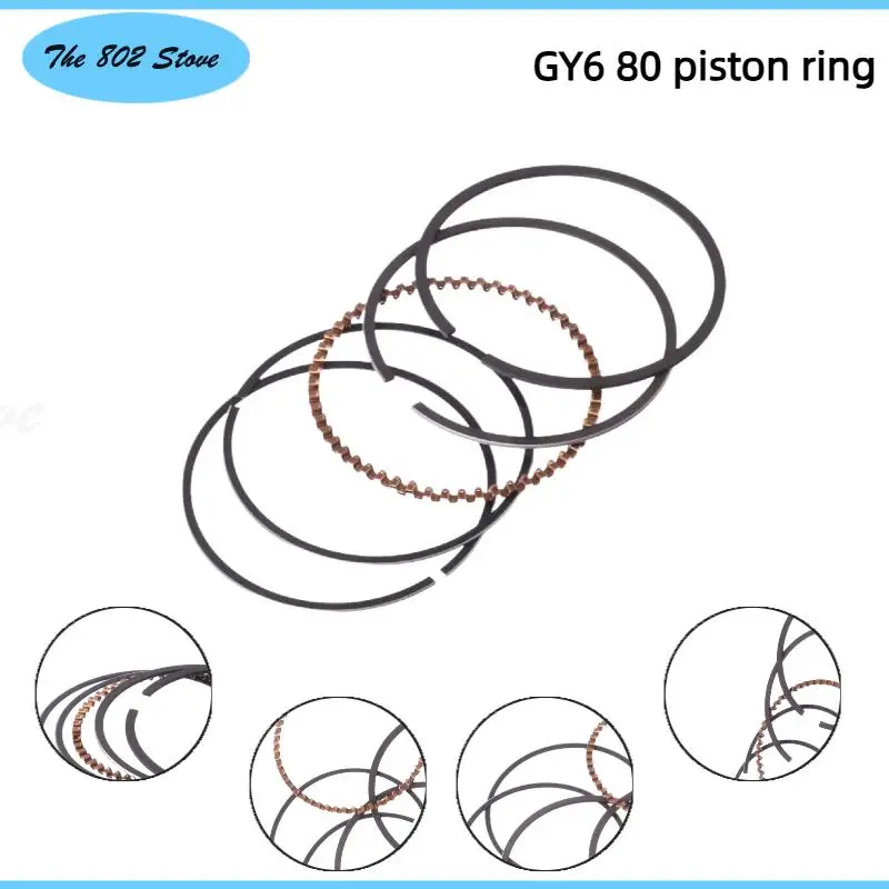 

Motorcycle Piston Ring Set Scooter Engine Parts Cylinder STD Modified Sets for JH70 DY90 GK5 GY6-80