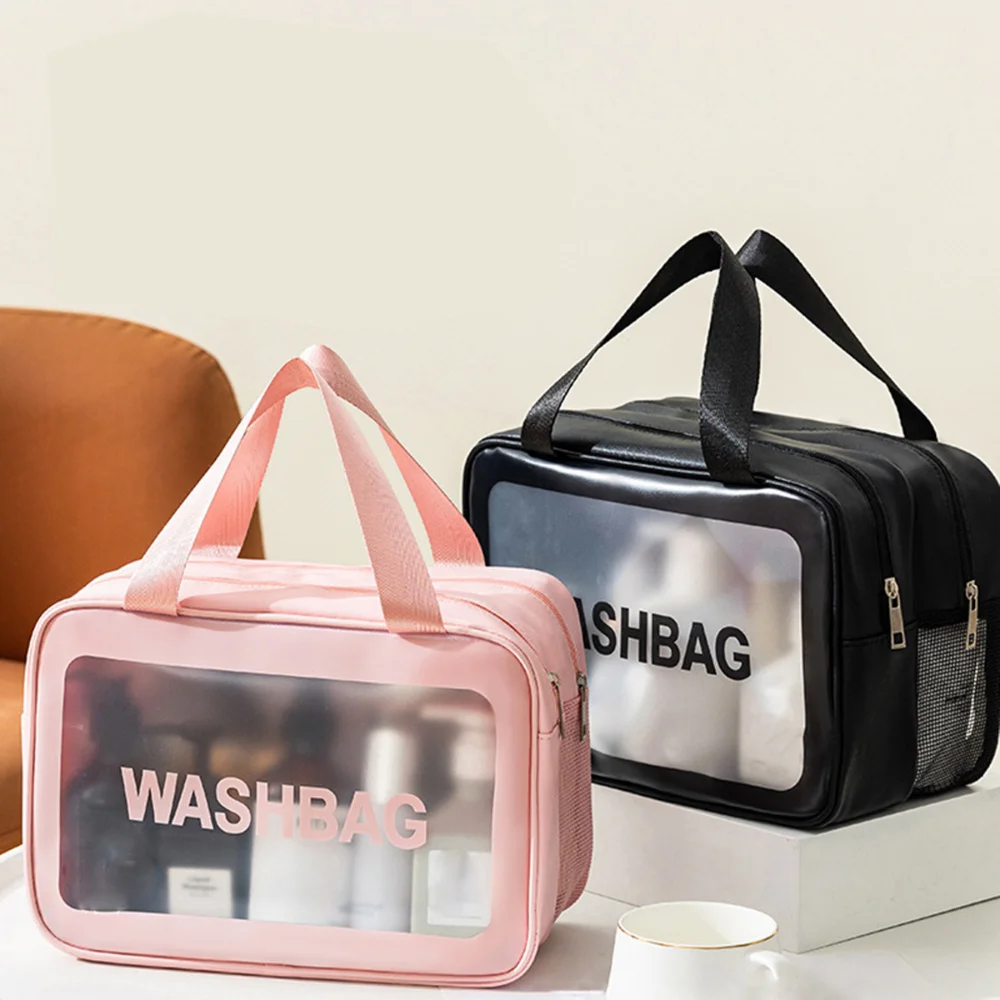 

Large and Small Wet Separation Toiletry Bag, Double-Layer Portable Multi-Functional Cosmetic Bag, Swimming Waterproof Cosmetics Bag, One Pack