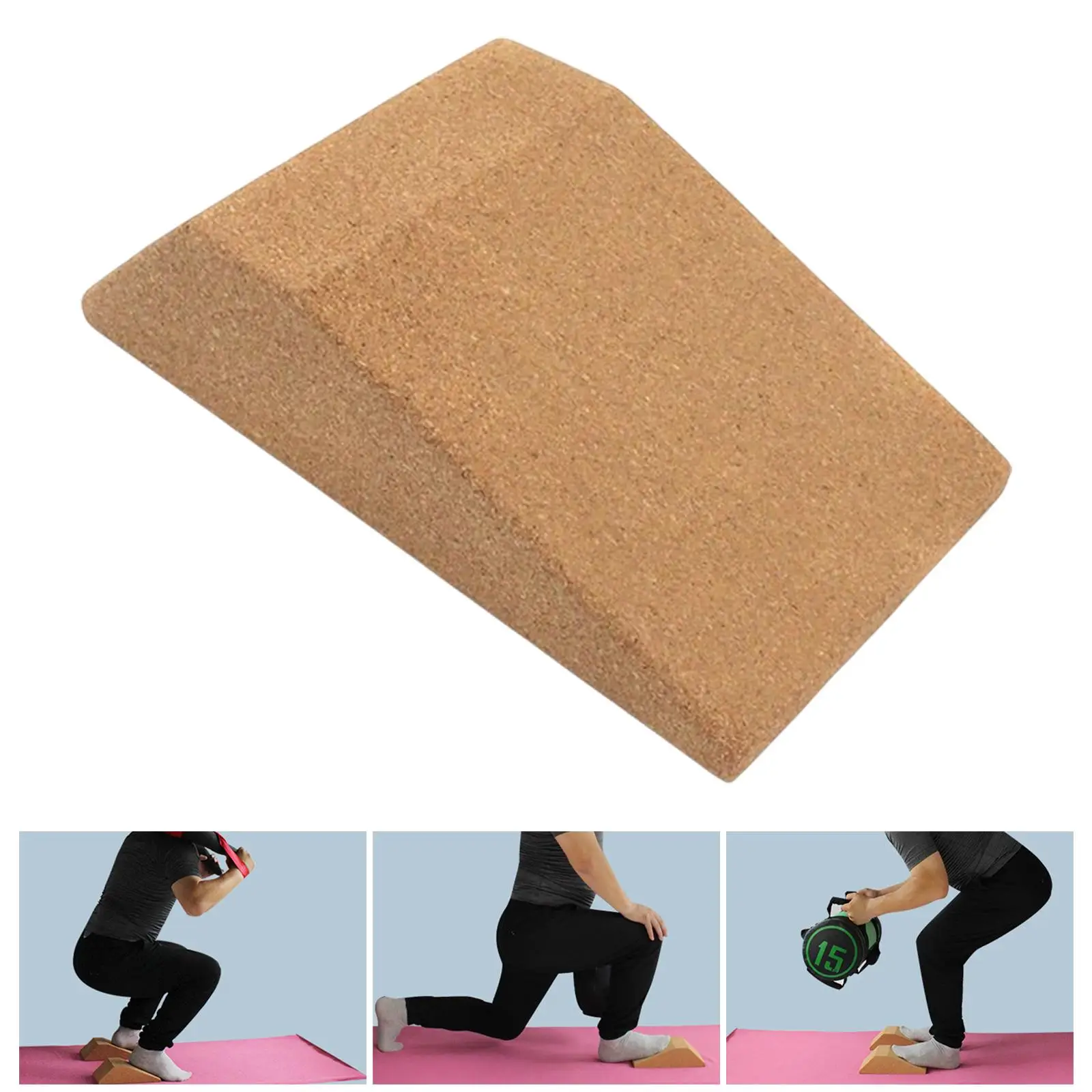 Cork Squat Wedge Block Exercise Brick Incline Board for Stretching Weightlifting